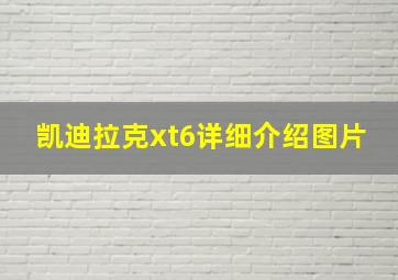 凯迪拉克xt6详细介绍图片