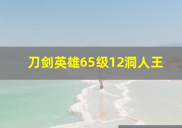 刀剑英雄65级12洞人王