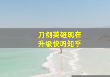 刀剑英雄现在升级快吗知乎