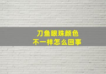 刀鱼眼珠颜色不一样怎么回事