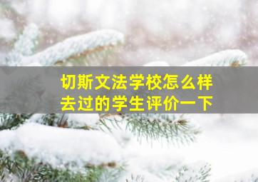 切斯文法学校怎么样去过的学生评价一下