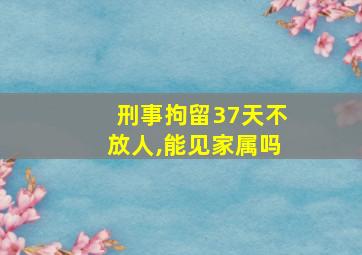 刑事拘留37天不放人,能见家属吗