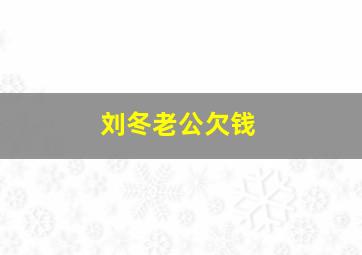 刘冬老公欠钱