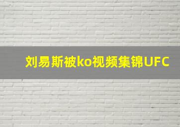 刘易斯被ko视频集锦UFC