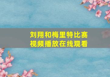 刘翔和梅里特比赛视频播放在线观看