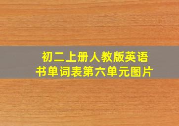 初二上册人教版英语书单词表第六单元图片