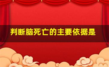 判断脑死亡的主要依据是