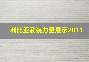 利比亚武装力量展示2011