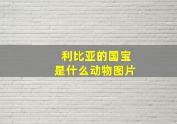 利比亚的国宝是什么动物图片