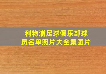 利物浦足球俱乐部球员名单照片大全集图片