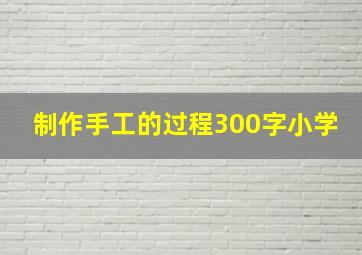 制作手工的过程300字小学