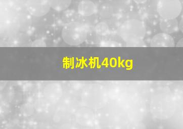 制冰机40kg