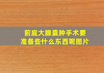 前庭大腺囊肿手术要准备些什么东西呢图片