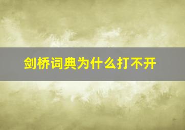 剑桥词典为什么打不开