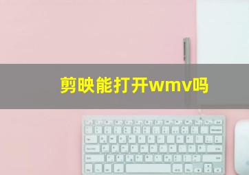 剪映能打开wmv吗