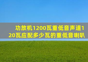 功放机1200瓦重低音声道120瓦应配多少瓦的重低音喇叭