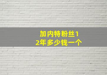 加内特粉丝12年多少钱一个