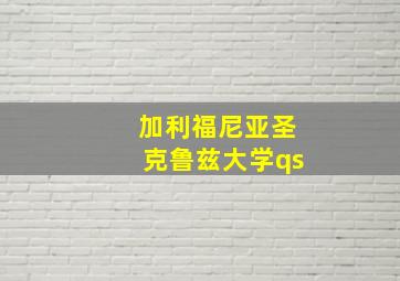 加利福尼亚圣克鲁兹大学qs