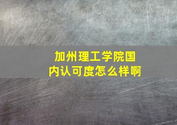 加州理工学院国内认可度怎么样啊