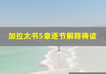 加拉太书5章逐节解释祷读