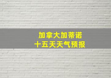 加拿大加蒂诺十五天天气预报