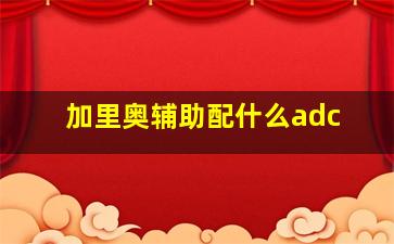 加里奥辅助配什么adc