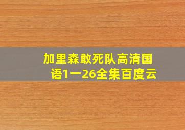 加里森敢死队高清国语1一26全集百度云