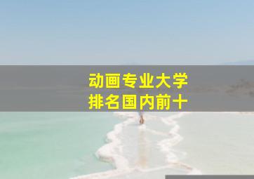 动画专业大学排名国内前十