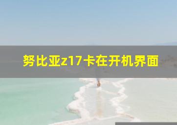 努比亚z17卡在开机界面