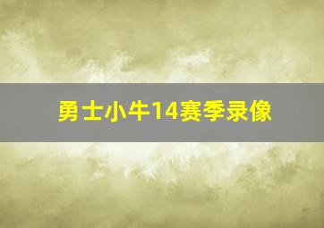 勇士小牛14赛季录像