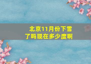 北京11月份下雪了吗现在多少度啊