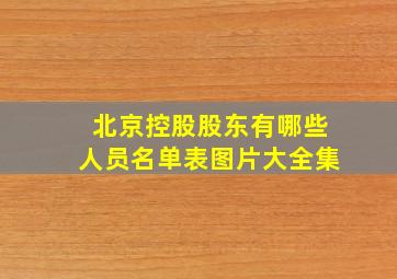 北京控股股东有哪些人员名单表图片大全集