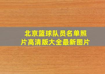 北京篮球队员名单照片高清版大全最新图片