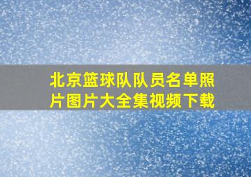 北京篮球队队员名单照片图片大全集视频下载