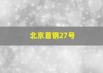 北京首钢27号