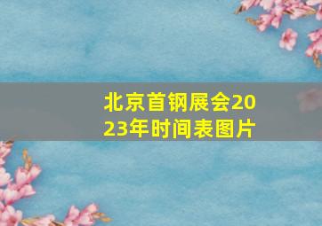 北京首钢展会2023年时间表图片