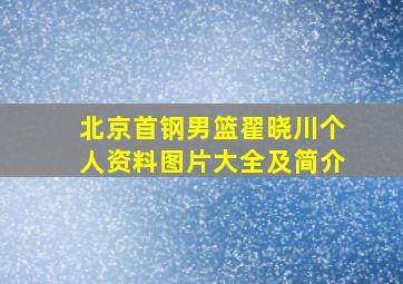 北京首钢男篮翟晓川个人资料图片大全及简介