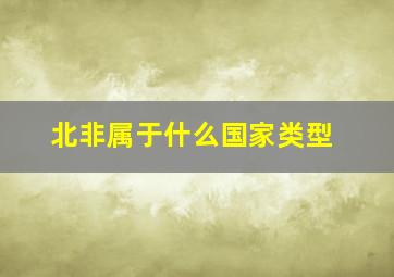 北非属于什么国家类型