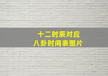 十二时辰对应八卦时间表图片