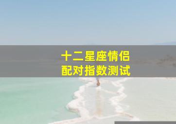 十二星座情侣配对指数测试