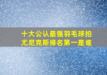 十大公认最强羽毛球拍尤尼克斯排名第一是谁