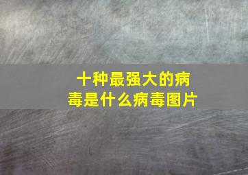 十种最强大的病毒是什么病毒图片