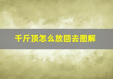 千斤顶怎么放回去图解