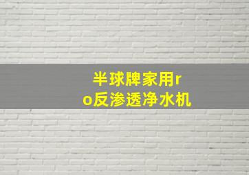 半球牌家用ro反渗透净水机