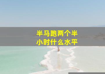 半马跑两个半小时什么水平