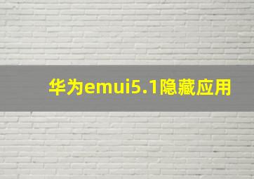 华为emui5.1隐藏应用