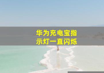 华为充电宝指示灯一直闪烁