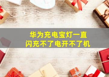 华为充电宝灯一直闪充不了电开不了机