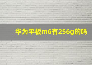 华为平板m6有256g的吗