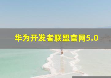 华为开发者联盟官网5.0